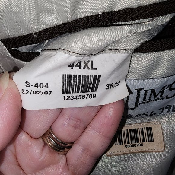 Men's Stephen Geoffrey 100% Worsted Wool Brown Striped Blazer Tux Jacket 44XL - Picture 6 of 8